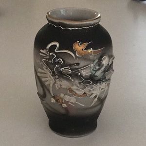 Miniature Japanese Porcelain Moriage Blue Eyed Dragonware 2 1/2”